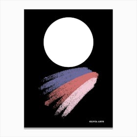 A work of art. The moon. The colorful zigzag lines. It adds a touch of high-level art to the place. It creates psychological comfort. Reassurance in the soul.6 Canvas Print