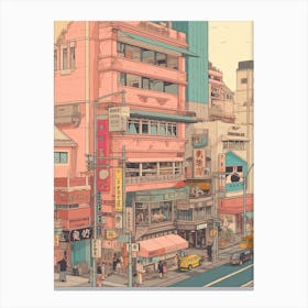 Tokyo Japan Travel Illustration 1 Canvas Print