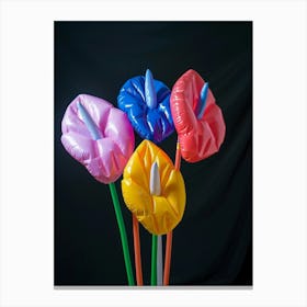 Bright Inflatable Flowers Flamingo Flower 1 Canvas Print