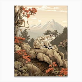 Vintage Japanese Toad 5 Canvas Print