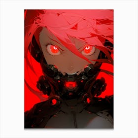 Red Haired Anime Girl Canvas Print