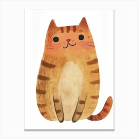 Exotic Shorthair Cat Clipart Illustration 3 Canvas Print