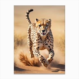 Cheetah Running in Nature Canvas Print