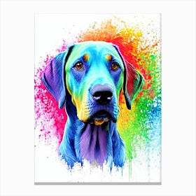 Weimaraner Rainbow Oil Painting dog Canvas Print
