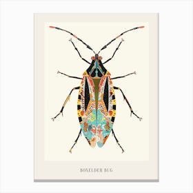 Colourful Insect Illustration Boxelder Bug 12 Poster Canvas Print