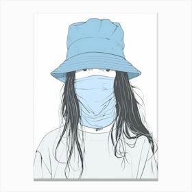 Blue Hat 7 Canvas Print