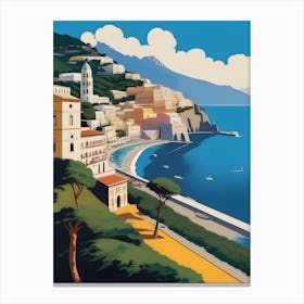 Vintage Amalfi Coast Canvas Print