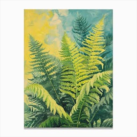 Forked Fern Painting 1 Canvas Print