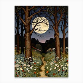 William Morris Moonlight In The Woods 57 Canvas Print