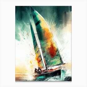 Sailboat In The Ocean 4 sport Canvas Print