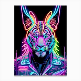 Neon Tiger 5 Canvas Print