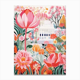 Lotusland Usa Garden Modern Illustration 2 Canvas Print