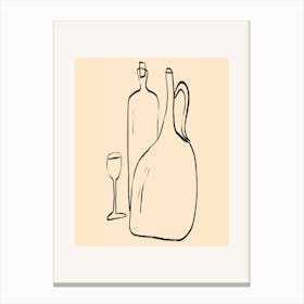 Jug And Glass Canvas Print