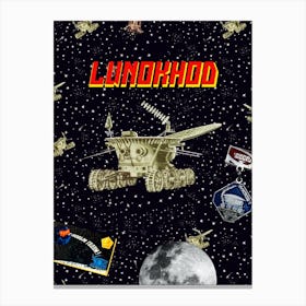 Lunokhod: Gagarin space art — Soviet space art [Sovietwave] Canvas Print