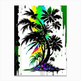 Tropical Palm Trees Canvas Print
