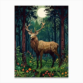 Deer In The Forest 9 Canvas Print