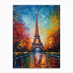Eiffel Tower Paris France Monet Style 29 Canvas Print
