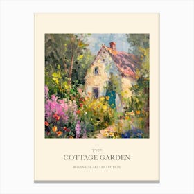 Cottage Garden Poster Floral Tapestry 5 Canvas Print