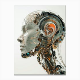 Robot Head Canvas Print