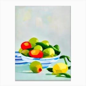 Olive Tablescape vegetable Canvas Print