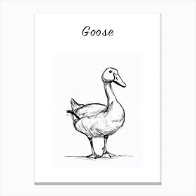 B&W Goose Poster Canvas Print