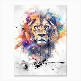 Poster Lion Africa Wild Animal Illustration Art 08 Canvas Print