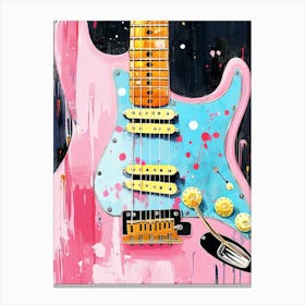 Pink Guitar Canvas Art Leinwandbilder