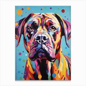 Boxer Pop Art Inspired 5 Canvas Print