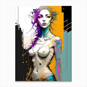 Abstract Girl Painting 4 Canvas Print