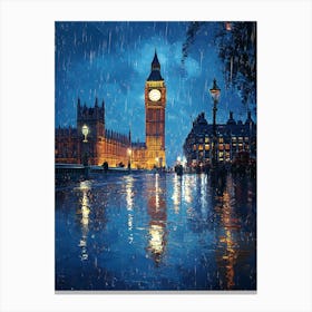 Fantasy Rainy Night In London 15 Canvas Print