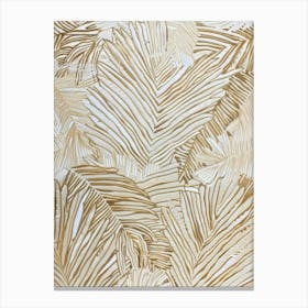 Gold Palm Leaves Canvas Print