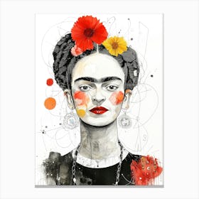 Frida Kahlo portrait Stampe su tela