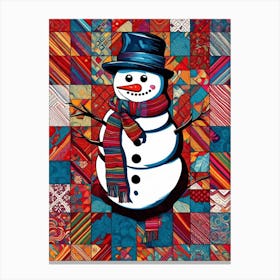 Christmas Snowman  Canvas Print