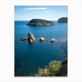 View at Cap Prim, dreamlike bay on the Costa Blanca in Spain Canvas Print