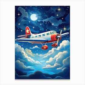 Airplane In The Sky Canvas Print