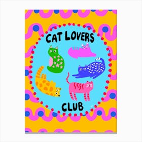 Cat Lovers Club 1 Canvas Print