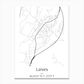 Laives,Italy Minimalist Map Canvas Print