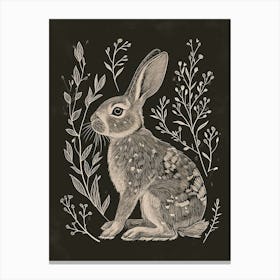 Cinnamon Rabbit Minimalist Illustration 2 Canvas Print