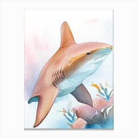 Carpet Shark Watercolour Canvas Print