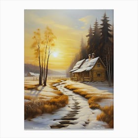 235.Golden sunset, USA. Art Print Canvas Print