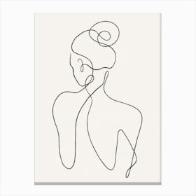 Woman In A Bun Canvas Print