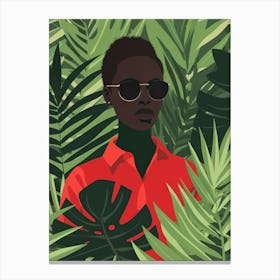 Girl In The Jungle 2 Canvas Print