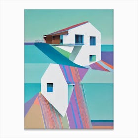 Abstract Beach House  Canvas Print