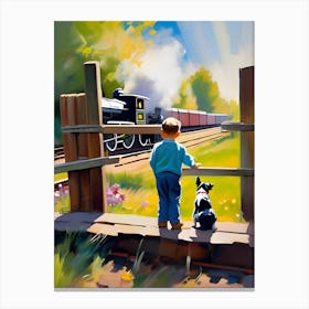 Train On The Tracks 2 Canvas Print