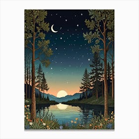 William Morris Night In The Woods 17 Canvas Print