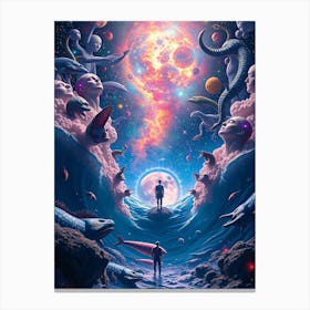 Abstract Universe Illustration Canvas Print