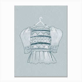 White Blouse Canvas Print