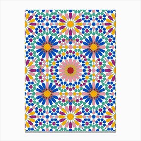 moroccan zellige pattern 6 Canvas Print