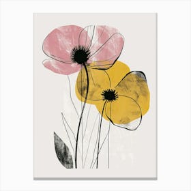 Cairo Flower Market Boho Minimalist Style Canvas Print