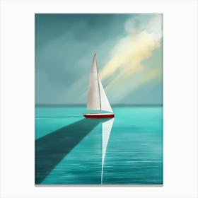 Sailboat On The Sea 3 Canvas Print